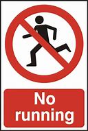 Image result for No Running Sign Clip Art