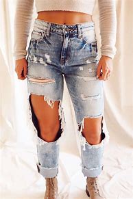 Image result for Ripped Denim Jeans