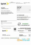 Image result for Sprint Large Print Bill