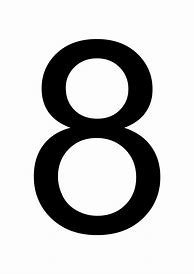 Image result for Large Black Number 8