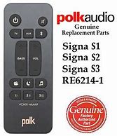 Image result for Polk Signa S2 Remote Control