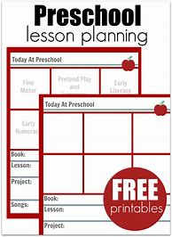 Image result for Blank Printable Preschool Lesson Plans