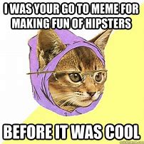 Image result for Hipster Cat Meme