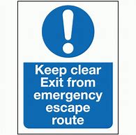 Image result for Clear Exit Sign
