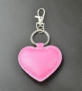 Image result for PU Leather Heart Keychain with Photo