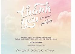 Image result for Thank You for Your Purchase Template