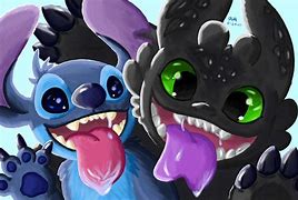 Image result for Stitch Pikachu Toothless and Light Fury