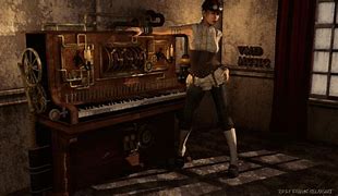 Image result for Steampunk Baby Grand Piano
