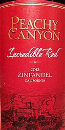 Image result for Peachy Canyon Zinfandel Incredible Red