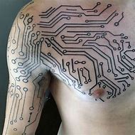 Image result for Circuit Board Tattoo Drawings