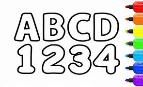 Image result for ABC and 123 Coloring Pages