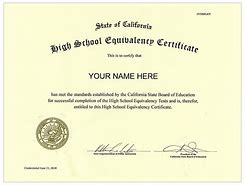Image result for Fake GED Diploma Certificate In