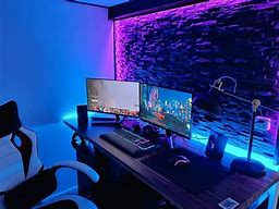 Image result for LED Gaming Room Setup