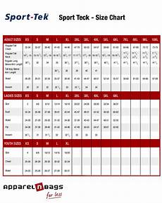 Sport Tek Size Chart Apparelnbags Com