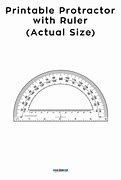 Image result for Actual Size Protractor mm