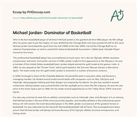 Image result for Michael Jordan Essay