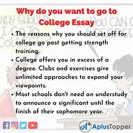 Image result for Why Do You Want to Go to College Essay