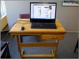 Image result for Stand Up Computer Desk Plans