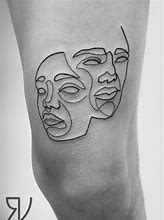 Image result for Minimal Face Line Tattoo