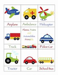 Image result for Preschool Vehicle Printables
