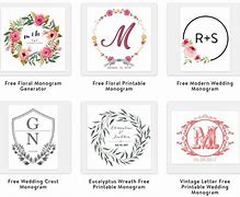 Image result for Make Your Own Printable Monogram