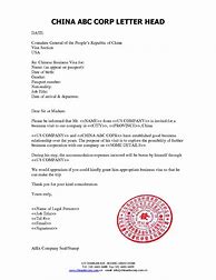 Image result for Chinese Visa Company Letterhead