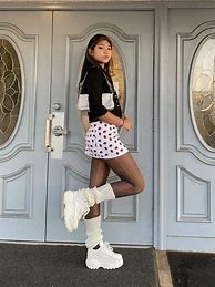 Image result for A Skirt a Hoodie and Some Leg Warmers Cute