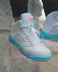 Image result for Retro 5s Cyan and Yellow