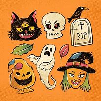 Image result for Sticker Halloween Vintage Clip Art