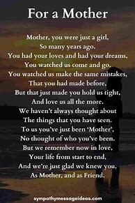 Image result for Poems for a Mother's Funeral