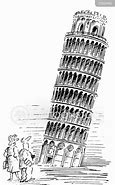 Image result for Leaning Tower of Pisa Cartoon Joke Drawing