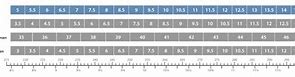 Image result for Adult Shoe Size Conversion Chart