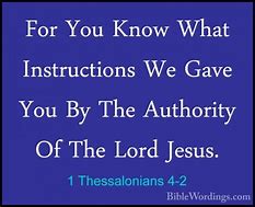 Image result for 1 Thessalonians 4:2