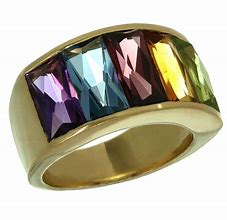 Image result for Rainbow Gold Rings