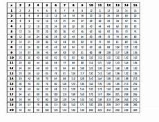 multiplication chart 15 x 20 by diane pittman teachers
