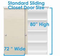 Image result for Sliding Closet Door Sizes Chart