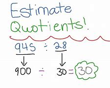 Image result for Estimate Quotient