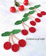 Image result for Cherry Crochet Applique