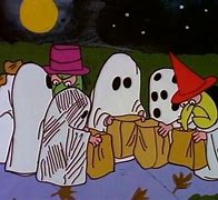 Image result for Charlie Brown Ghost Trick or Treat
