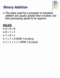 Image result for Binary Addition Rules