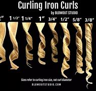 Image result for Curling Iron Sizes