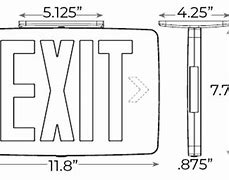 Image result for Exit Sign Dimensions