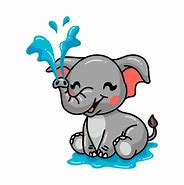 Image result for Cartoon Elephant Spraying Water