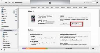 Image result for Reset iPhone to Factory Settings Using iTunes