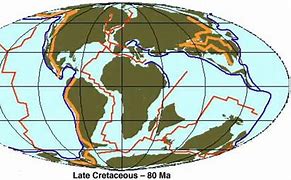 Image result for Late Cretaceous Period Earth Map