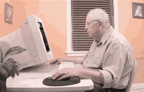 Image result for Old Man Use Computer Meme