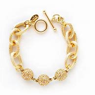 Image result for Gold Chain Bracelet with Pave Diamonds