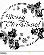 Image result for Merry Christmas Clip Art Black and White