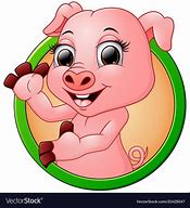 Image result for Smiling Pig Cartoon