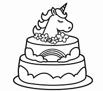 Image result for Rainbow Unicorn Birthday Cake